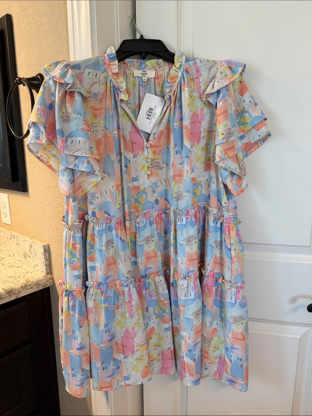 Entro NWT dress flowy colorful summer spring resort boutique vacation
